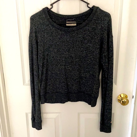 Hollister heather grey cropped sweater - Picture 1 of 4